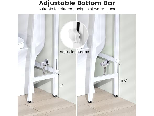 Nightcore 3-Tier Over Toilet Shelf White
