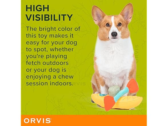 Orvis Dog Ruff Waters Kayak + Chew Paddle 2-in-1 Dog Toy