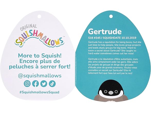Squishmallows Original 16-Inch Gertrude Canada Goose