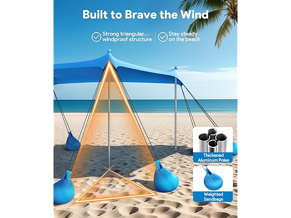Beach Tent Sun Shelter | 10x10 FT