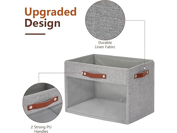 Roobyl Storage Baskets with Clear Window