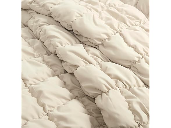 Lush Decor Puff Quilted Comforter Set, 3 Piece Set, Full/Queen