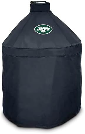 FANMATS 42793 NFL - New York Jets - Black KAMADO Style Grill Cover with Primary Logo - 27" x 27" x 40"