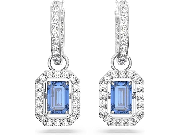 Swarovski Una Blue Octagon Earrings