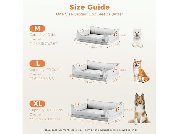 Silver Large Orthopedic Dog Bed