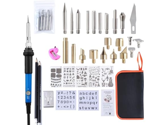 Wood Burning Kit 42Pcs Adjustable Temp