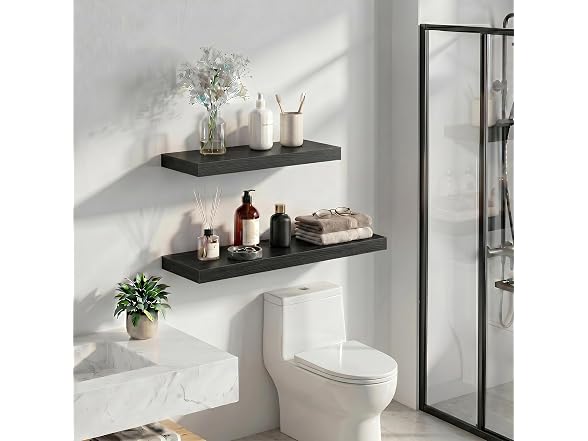 Floating Shelves 23.6" W x 9.3" D Black