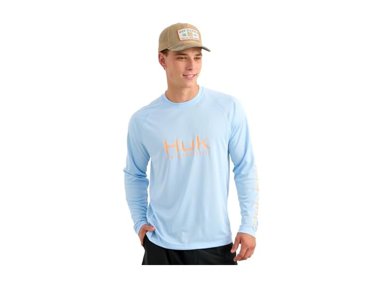 HUK Mens Pursuit Vented Long Sleeve, 30 UPF Large