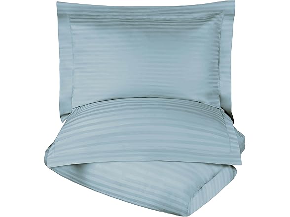 Superior 400 Thread Count Cotton Stripe 3 Piece Duvet Cover Set