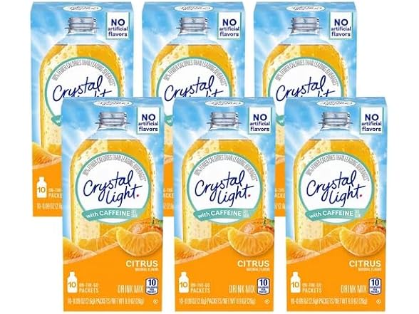 Crystal Light On The Go Splash, Citrus, 6PK