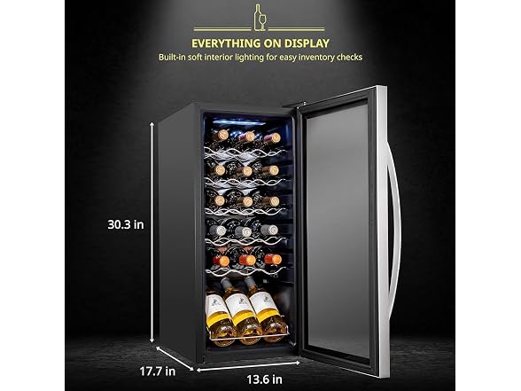 Schmecke 18 Bottle Compressor Wine Cooler Refrigerator w/Lock