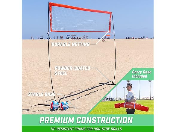 GoSports 12 ft Freestanding Volleyball Training Net