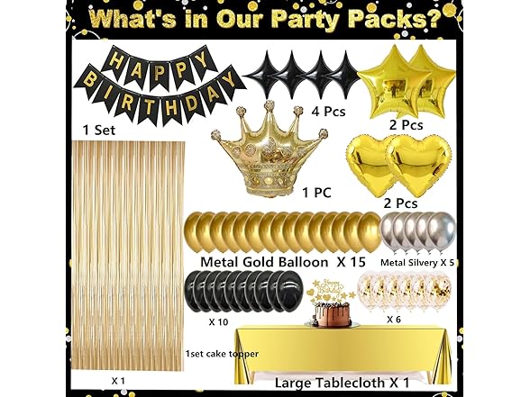 JiaYJinX Black and Gold Birthday Party 