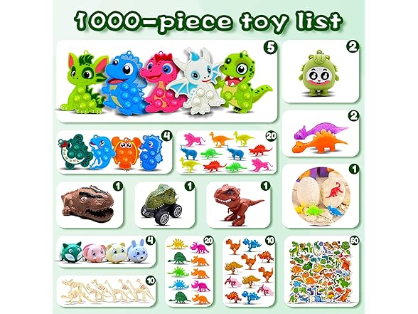 FORLINX Dinosaurs Party Favors for Kids