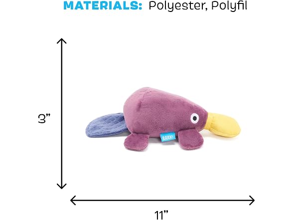 Barkbox Drongo Platypus Dog Toy | Plush Rip & Reveal