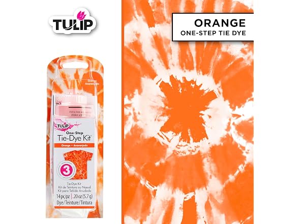 Tulip One-Step Tie-Dye Kit, Vibrant Colors for Fabric Orange