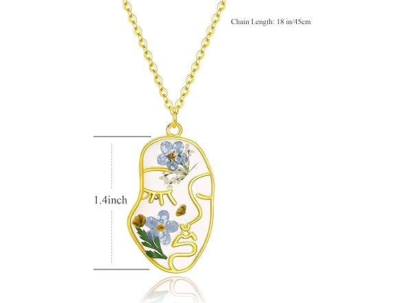 AMEJEW Forget Me Not Necklace