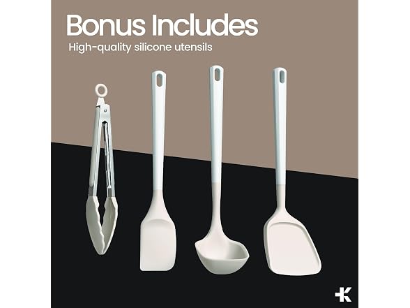 Bakken 12-Piece Ceramic Cookware Set Cream - Gallery 8