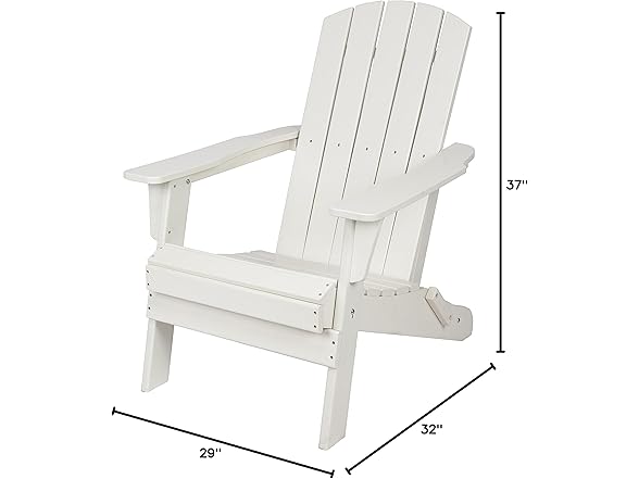 Shine Company 7626WT Seaside Modern Folding Adirondack Chair