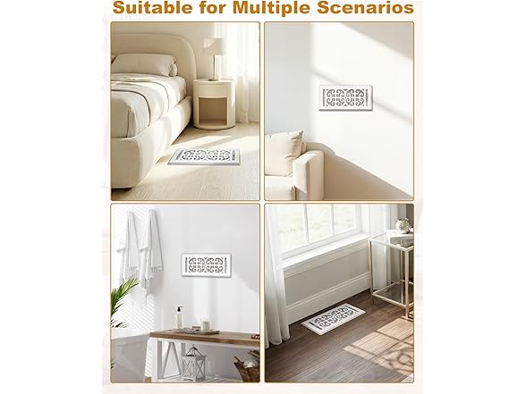 VE NI SCC Decorative White Floor Vent Covers