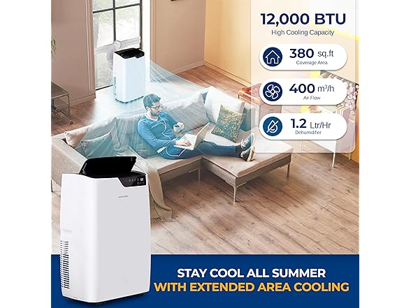SereneLife 12000 BTU Portable Air Conditioner