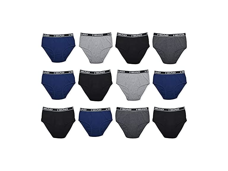 HEAD Men's Briefs 12-Pack - Cotton Stretch Tagless