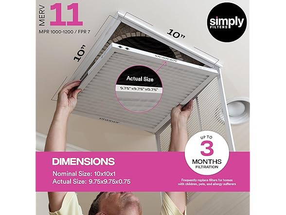 Simply Air Filter, MERV 11, MPR1000 12 Pack