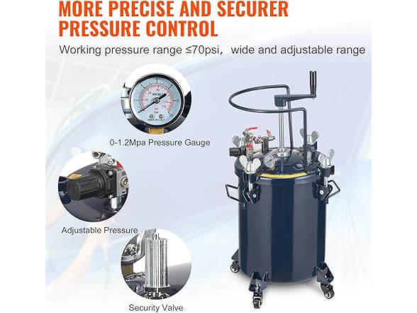VEVOR Spray Paint Pressure Pot, 30 L/7.5 gal