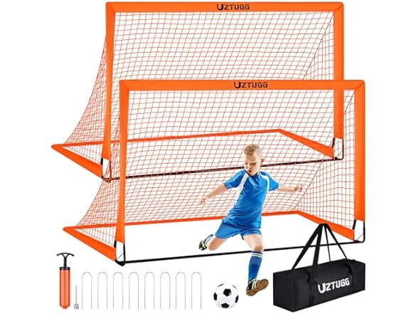 UZTUGG Soccer Goals 2 Goals 6' x 4'
