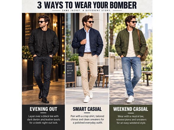 Mens Lightweight Bomber Jacket