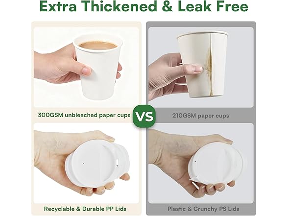 Coffee Cups with Lids & Sleeves