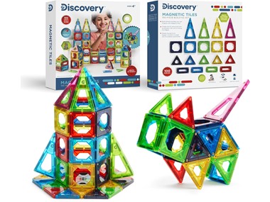 $16.99, Was $33.19, 48% Off! Discovery 100-Piece 3D Magnetic Tile Set dealfomo