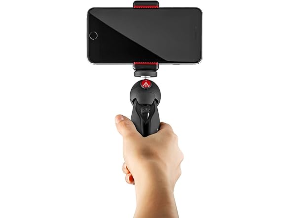 Manfrotto Pixi Mini Tripod with Smartphone Clamp, Black