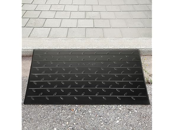Rubber Threshold Ramp, 4\" Rise Threshold Ramp