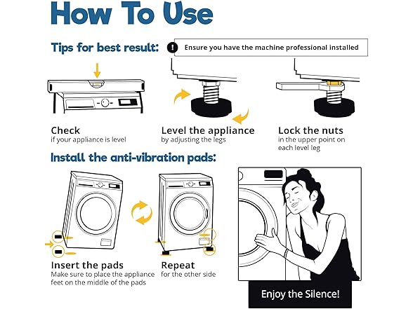 Silent Guys Anti-Vibration Pads, 4-Pack