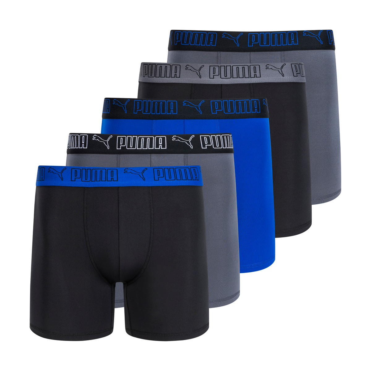 PUMA Men's 5-Pack Performance Boxer Briefs - Gallery 13