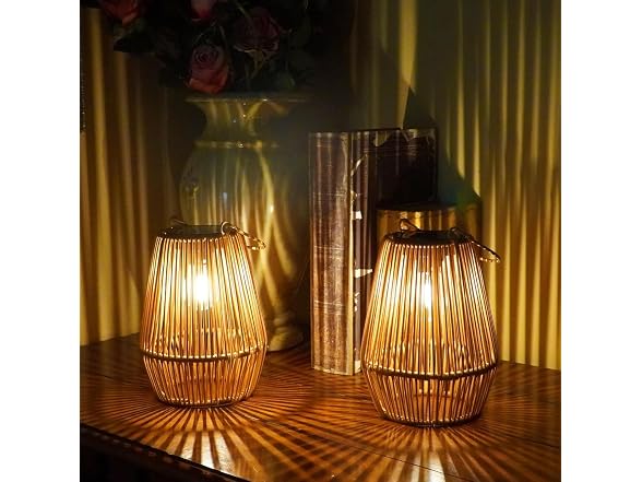 KagoLing Woven Solar Lanterns 4Pk
