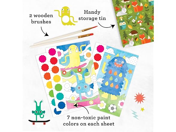 Petit Collage Paint by Numbers: Monsters