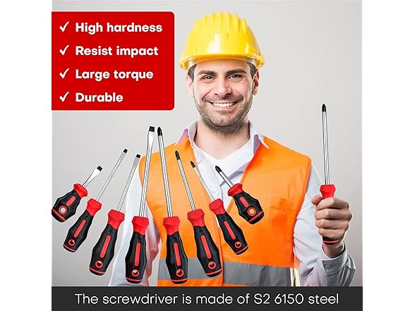 Screwdriver Set, Assorted, 8-Piece