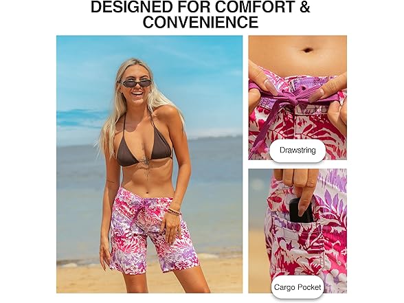 Kanu Surf Women's Pink/Purple Board Short (14)