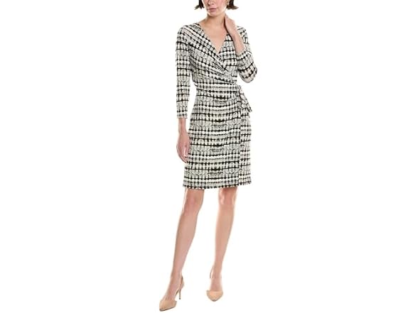 Anne Klein Women (2X) Wrap Anne Black Multi