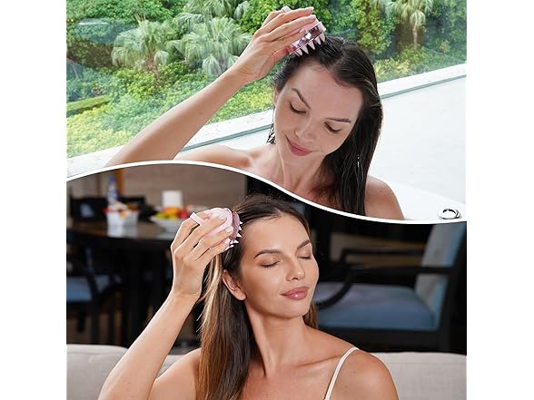 SHINLEA 2 in 1 Scalp Massager Shampoo Br