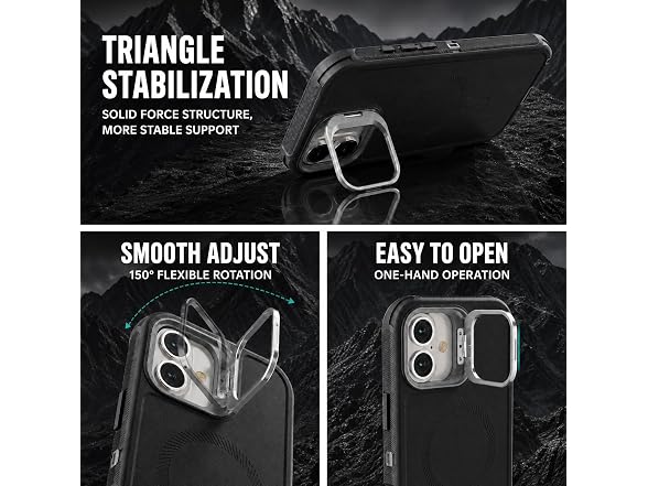 WOONITH iPhone 17 Case Black