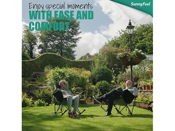 SUNNYFEEL Red 2pk Rocking Camping Chair