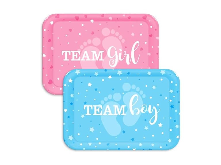 AKAIXI BC075525050490 Gender Reveal Vegetable Plates