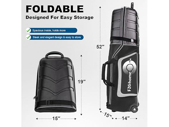 Rimeforge Hard Case Golf Travel Bag