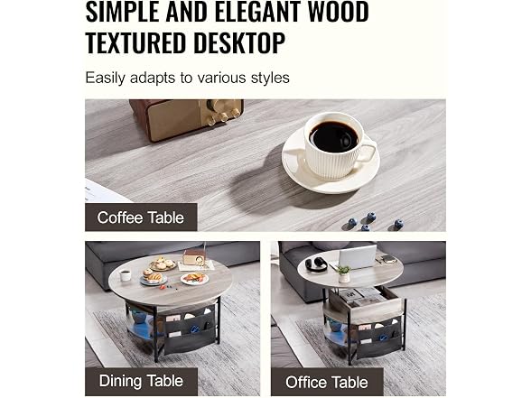 VEVOR Lift Top Coffee Table