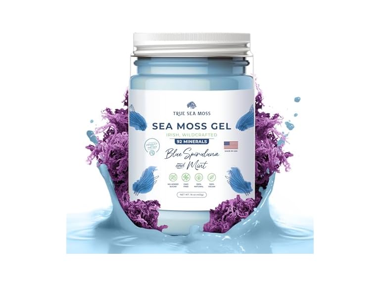 TrueSeaMoss Blue Spirulina Sea Moss Gel 16oz