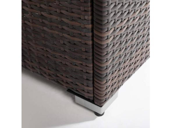 44" Rattan Fire Table w/ Ceramic Top + Cover