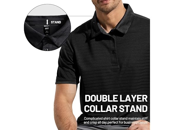 Mier Men (3XL) Polo Shirt Performance Golf Shirts